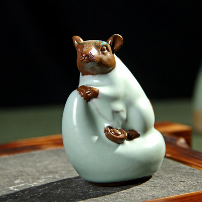 三藏茶寵批發(fā) 吉鼠汝窯茶寵引領(lǐng)雅致茶生活，廠家直銷品質(zhì)保障